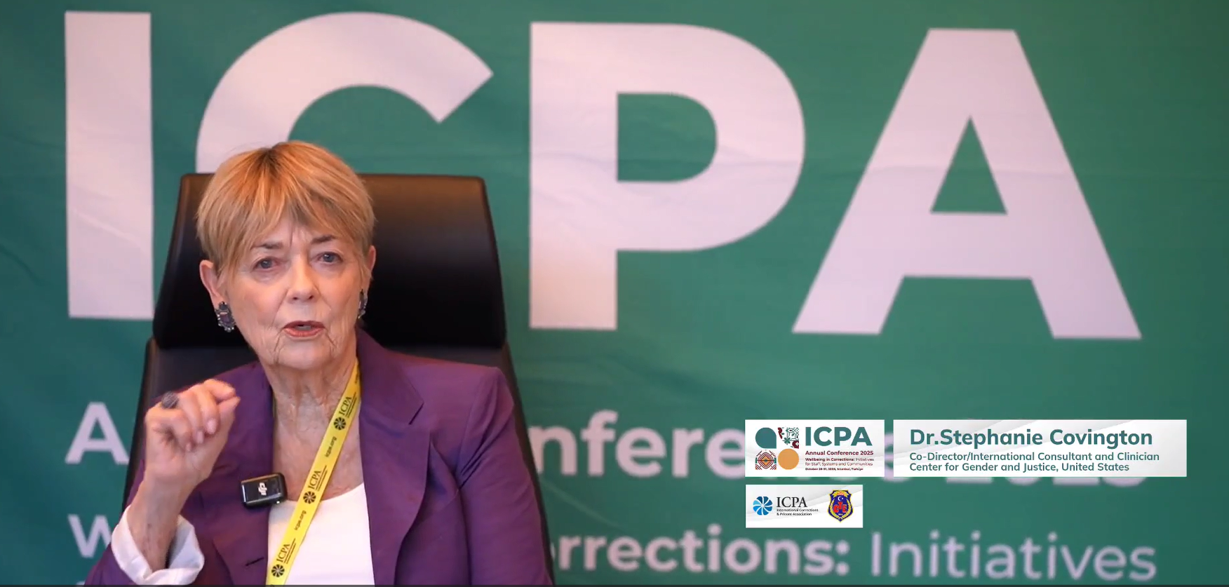 ICPA2025: Dr. Stephanie Covington- Interview